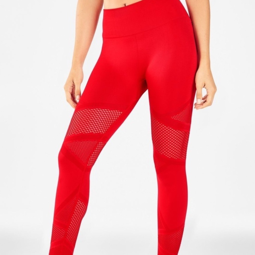 Fabletics Persimmon Mosaic High-Waisted 7/8 Leggings